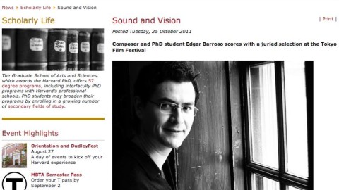 “Sound and Vision” / Article from the Graduate School of Arts and Science – Harvard University